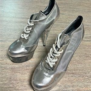 N.Y.L.A heeled laced platform heeled shoes with mesh